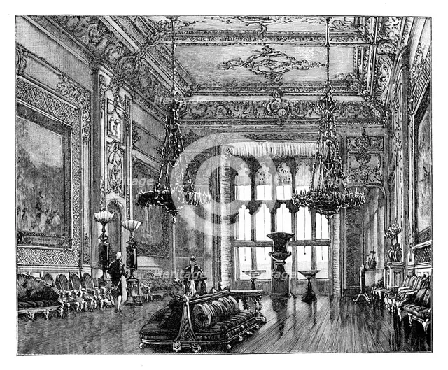 Grand Reception Room, Windsor Castle, c1888. Artist: Unknown