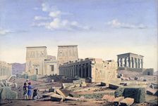 Grand Temple of Isis c1846. Artist: Louis M. A. Linant de Bellefonds