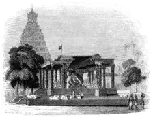Grand Temple of the Bull, Tanjore India, 1847.Artist: Kirchner