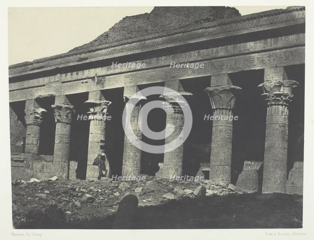 Grand Temple d'Isis à Philoe, Galerie Orientale; Nubie, 1849/51, printed 1852. Creator: Maxime du Camp.