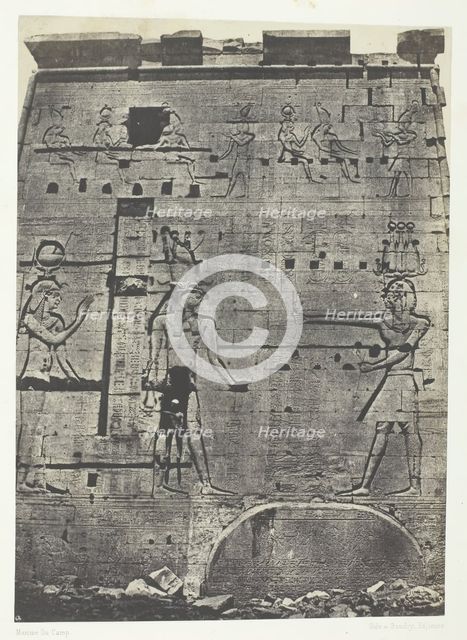 Grand Temple d'Isis à Philoe, Second Pylône; Nubie, 1849/51, printed 1852. Creator: Maxime du Camp.