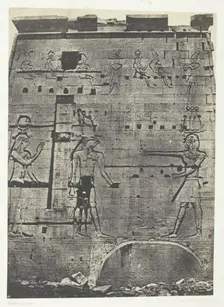 Grand Temple d'Isis à Philoe, Second Pylône; Nubie, 1849/51, printed 1852. Creator: Maxime du Camp