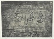Grand Temple de Dendérah (Teutyres), Sculptures de la Façade Postérieure; Haute-Egypte, 1849/51. Creator: Maxime du Camp