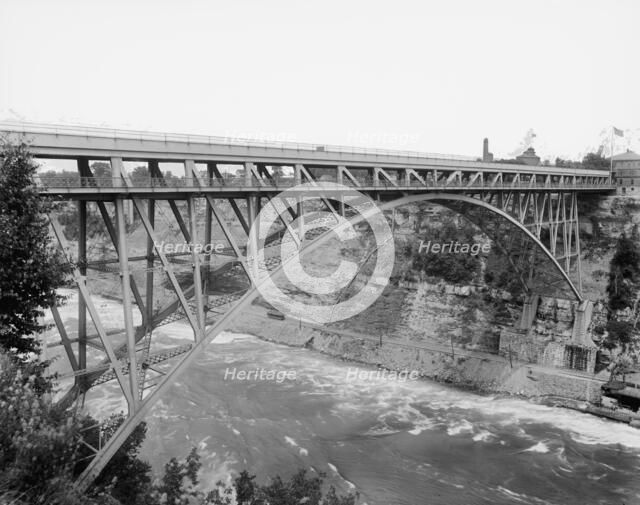 Grand Trunk Ry. Steel Arch (i.e. Whirlpool Rapids) Bridge, Niagara, between 1897 and 1899. Creator: Unknown.