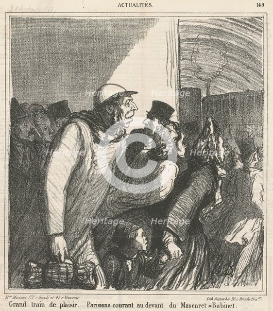Grand train de plaisir, 19th century. Creator: Honore Daumier.