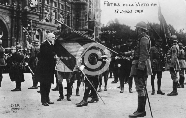 Grand victory parade, Paris, France, 14 July 1919. Artist: Unknown