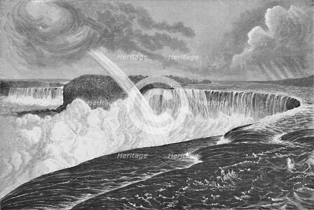 'Grand View of the Horseshoe (Canadian) and American Falls', 1883. Artist: Unknown.