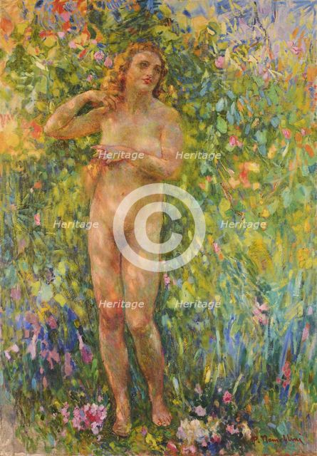 Grande nudo, before 1924. Creator: Nomellini, Plinio (1866-1943).