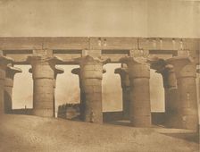 Grande Colonnade du Palais d'Aménophis III, à Luxor, Thèbes, 1849-50. Creator: Maxime du Camp