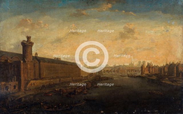 Grande Galerie of the Louvre, with Porte Neuve, Pont-Neuf, the Cité, Tour de Nesle...around 1640,  Creator: Unknown.