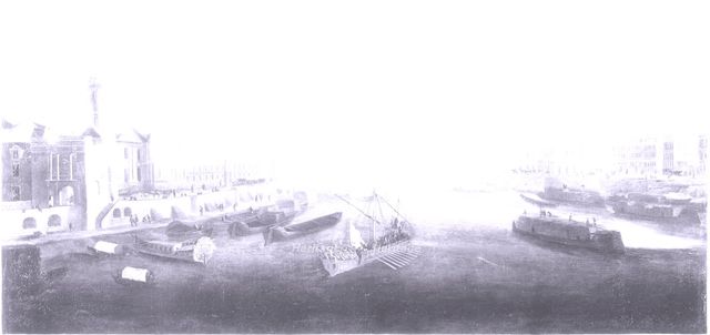Grande Galerie of the Louvre, with the new door, the Pont-Neuf, the city..., around 1665. Creator: Unknown.