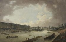 Grande Galerie, the Pont-Neuf and the Ile de la Cite, seen from the Pont Royal, c1775. Creator: Pierre-Antoine Demachy