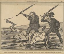 Grande révolte des rats de montfaucon ..., 19th century. Creator: Honore Daumier