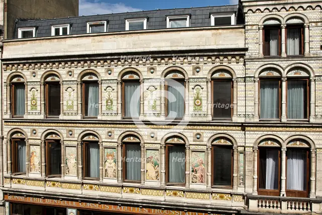 Grandes Magasins De Blanc, 32-34 Rue du Marche au Poulets, (1896-1897), c2014-2017. Artist: Alan John Ainsworth.