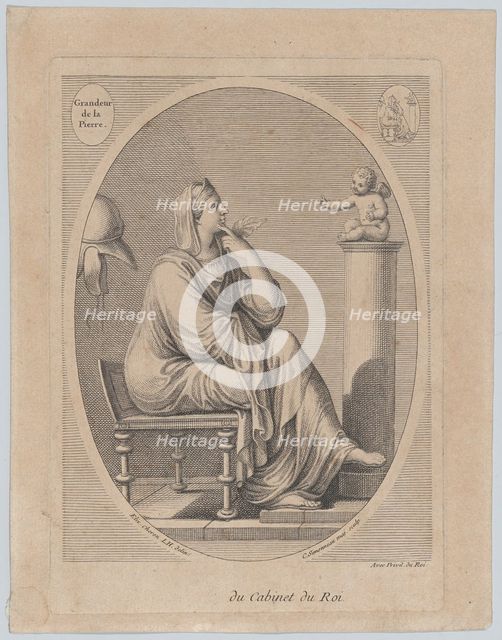 Grandeur de la pierre, after Eliz. Cheron, 1665-1728. Creator: Charles-Louis Simonneau.