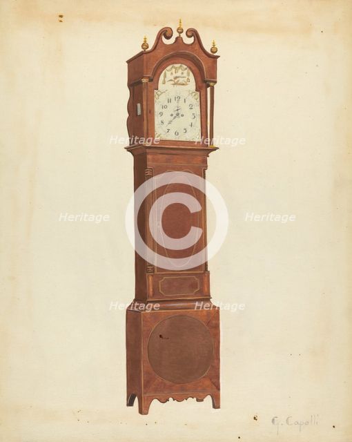 Grandfather Clock, c. 1935. Creator: Giacinto Capelli.