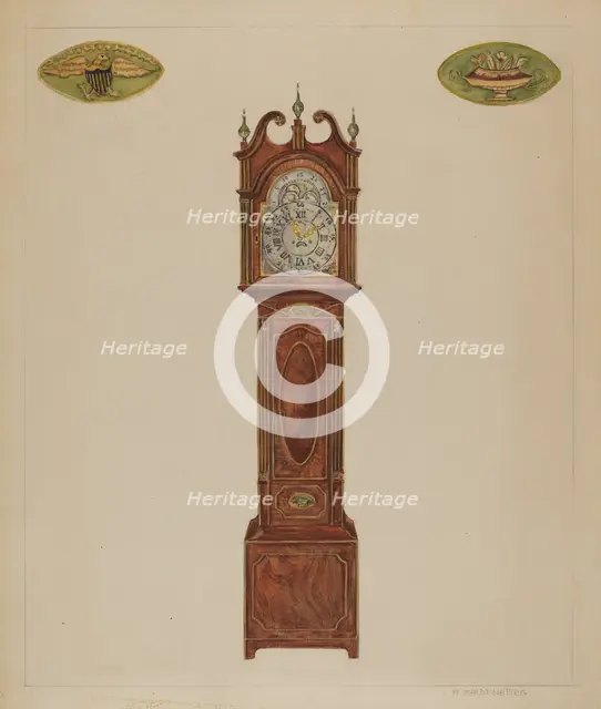 Grandfather Clock, c. 1936. Creator: A. Zaidenberg.