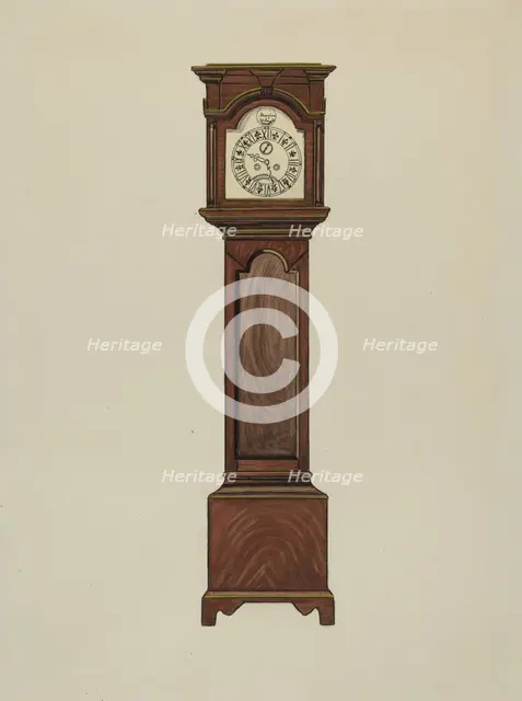 Grandfather Clock, c. 1936. Creator: Ernest A Towers Jr.