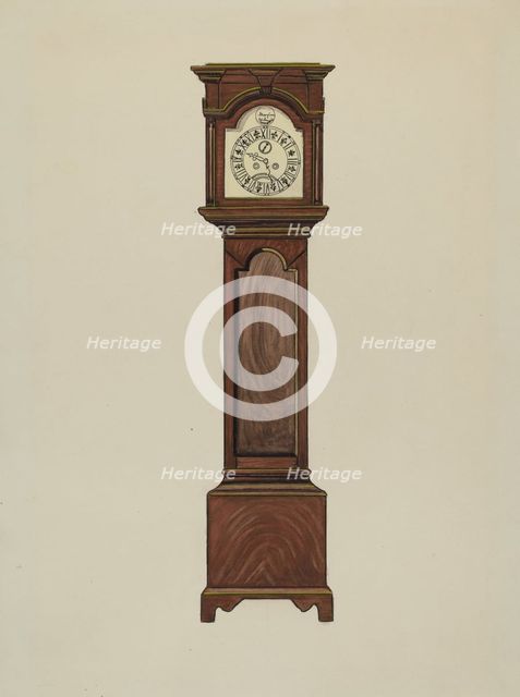 Grandfather Clock, c. 1936. Creator: Ernest A Towers Jr.