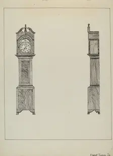 Grandfather Clock, c. 1936. Creator: Ernest A Towers Jr
