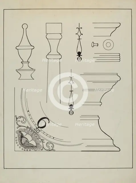 Grandfather Clock, c. 1936. Creator: Ernest A Towers Jr.