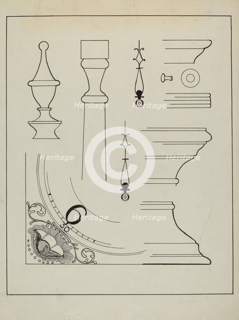 Grandfather Clock, c. 1936. Creator: Ernest A Towers Jr.