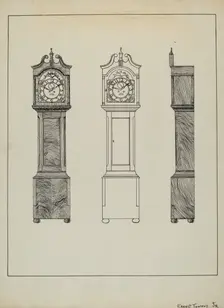 Grandfather Clock, c. 1936. Creator: Ernest A Towers Jr