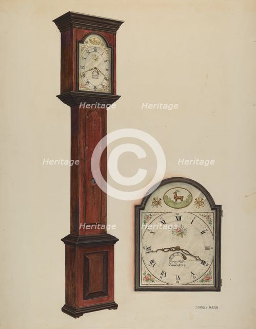 Grandfather Clock, c. 1937. Creator: Stanley Mazur.