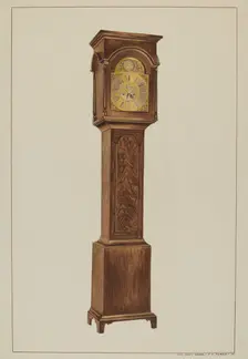 Grandfather Clock, c. 1938. Creator: Ernest A Towers Jr