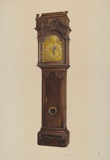 Grandfather Clock, c. 1939. Creator: Amos C. Brinton