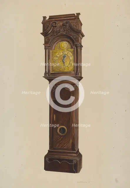 Grandfather Clock, c. 1939. Creator: Amos C. Brinton.