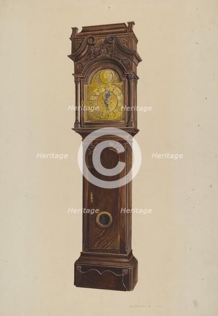 Grandfather Clock, c. 1939. Creator: Amos C. Brinton.
