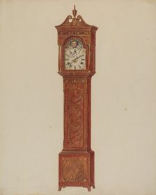 Grandfather Clock (Timepiece), c. 1937. Creator: Francis Law Durand