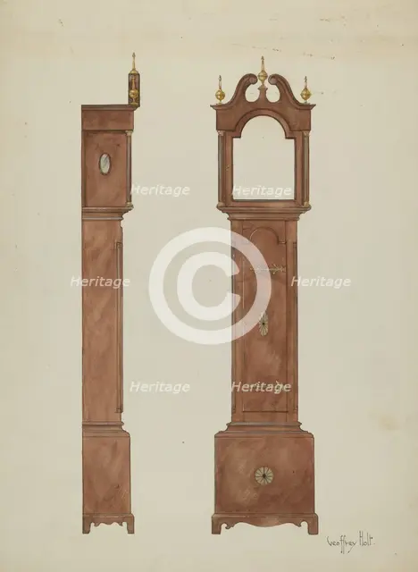 Grandfather's Clock, 1936. Creator: Geoffrey Holt.