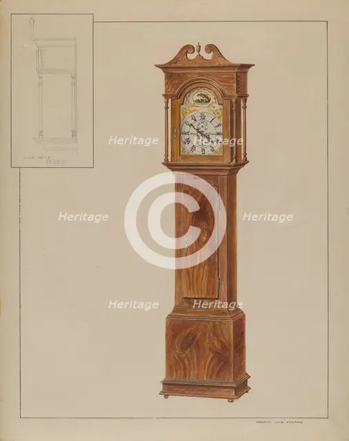 Grandfather's Clock (Timepiece), c. 1937. Creator: Francis Law Durand.