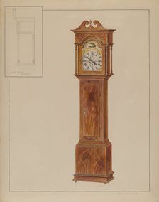 Grandfather's Clock (Timepiece), c. 1937. Creator: Francis Law Durand