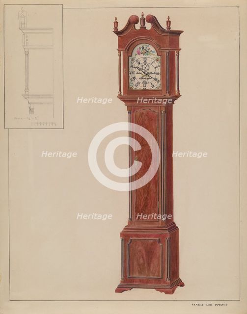 Grandfather's Clock (Timepiece), c. 1937. Creator: Francis Law Durand.