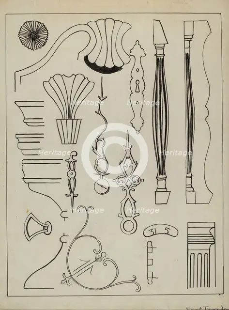 Grandfather's Clock, c. 1936. Creator: Ernest A Towers Jr.