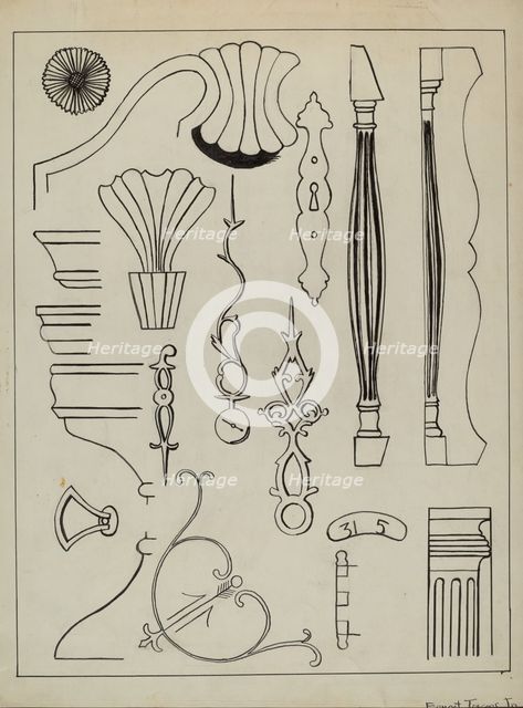 Grandfather's Clock, c. 1936. Creator: Ernest A Towers Jr.