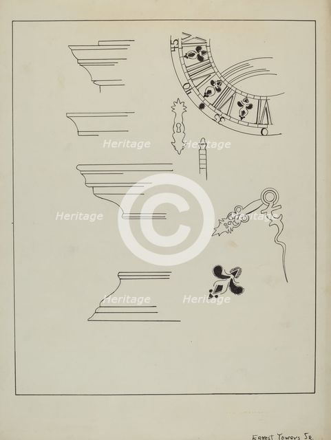 Grandfather's Clock, c. 1936. Creator: Ernest A Towers Jr.