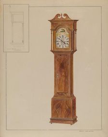 Grandfather's Clock (Timepiece), c. 1937. Creator: Francis Law Durand