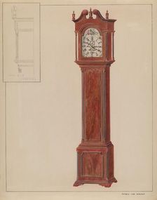 Grandfather's Clock (Timepiece), c. 1937. Creator: Francis Law Durand