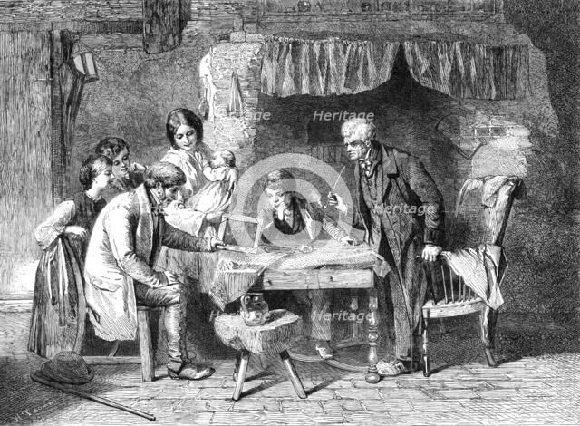 "Grandfather's Portrait" by W. H. Knight in the Winter Exhibition at the French Gallery, 1862. Creator: W Thomas.