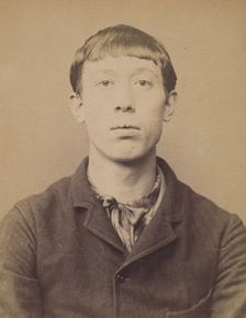 Grandidier. Louis, Auguste. 20 ans, né à St-Denis (Seine). Journalier. Anarchiste. 1/3/94., 1894. Creator: Alphonse Bertillon