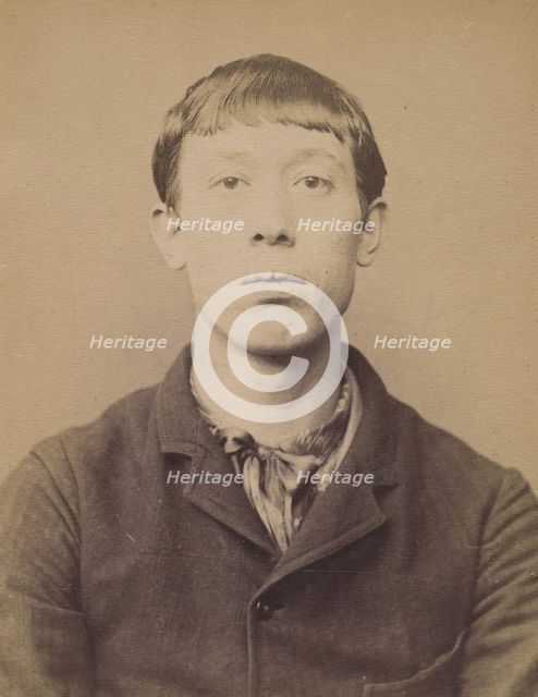 Grandidier. Louis, Auguste. 20 ans, né à St-Denis (Seine). Journalier. Anarchiste. 1/3/94., 1894. Creator: Alphonse Bertillon.