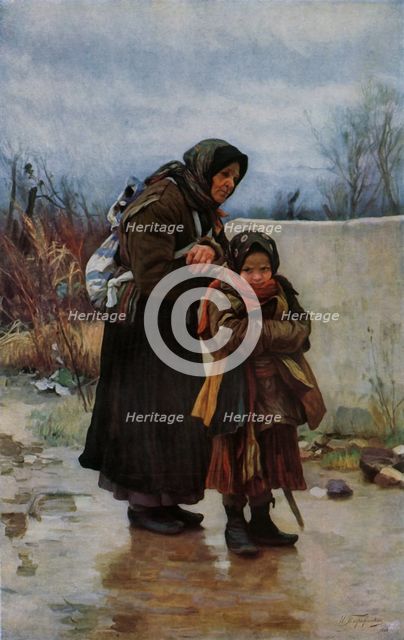 'Grandmother and Grandchild', 1880s, (1965). Creator: Ivan Ivanovic Tvoroznikov.