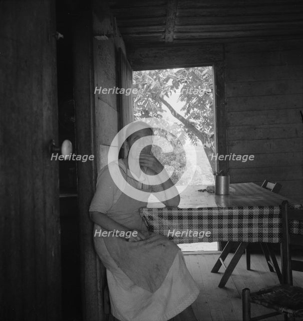 Grandmother of fifty-six children, mother of fourteen..., near Chesnee, South Carolina, 1937. Creator: Dorothea Lange.