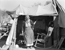 Grandmother of twenty-two children from farm in Oklahoma, 1936. Creator: Dorothea Lange