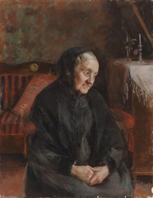 Grandmother, Portrait of Mrs. Augusta Frosterus (née Norling), 1887. Creator: Hanna Frosterus-Segerstrale