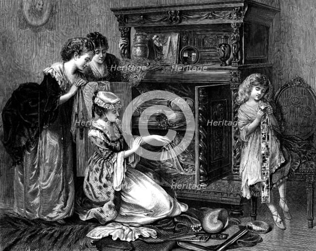 "Grandmother's Treasures", by W. Holyoake, 1873. Creator: Unknown.
